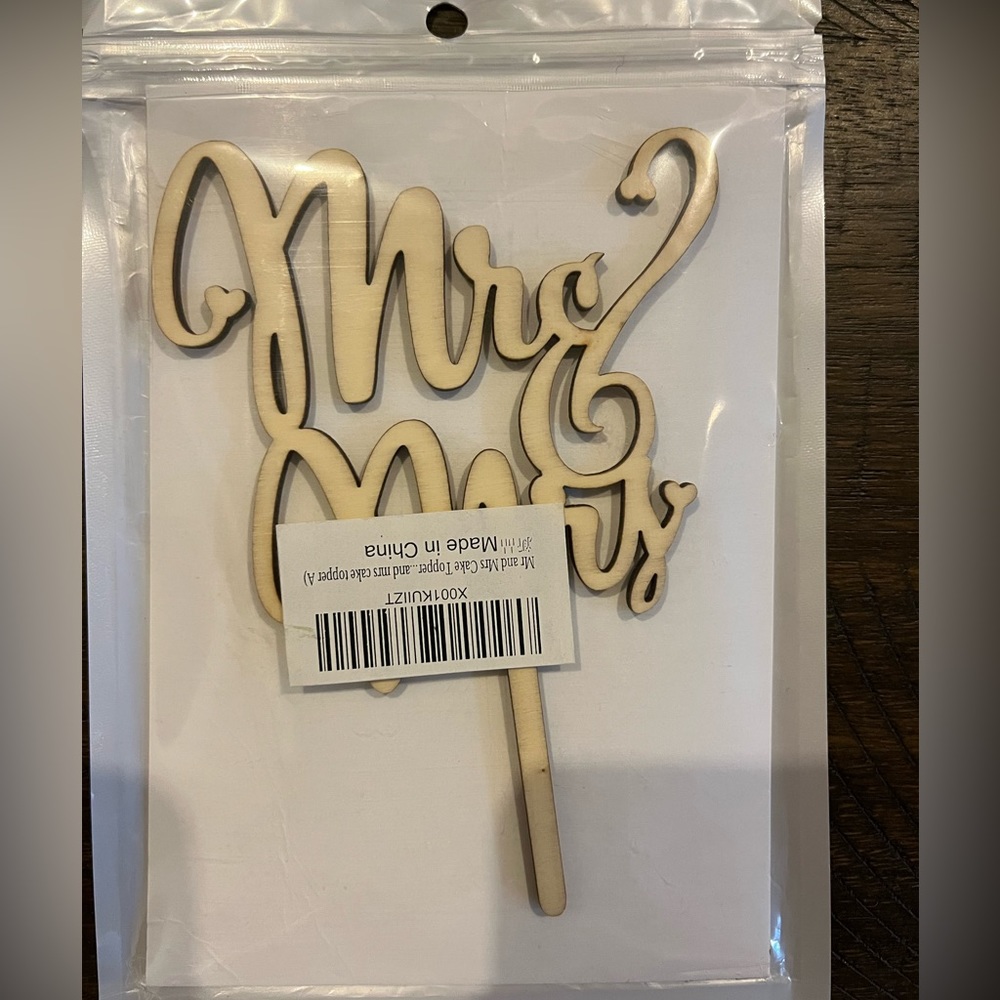 Mr. And Mrs Cake Topper